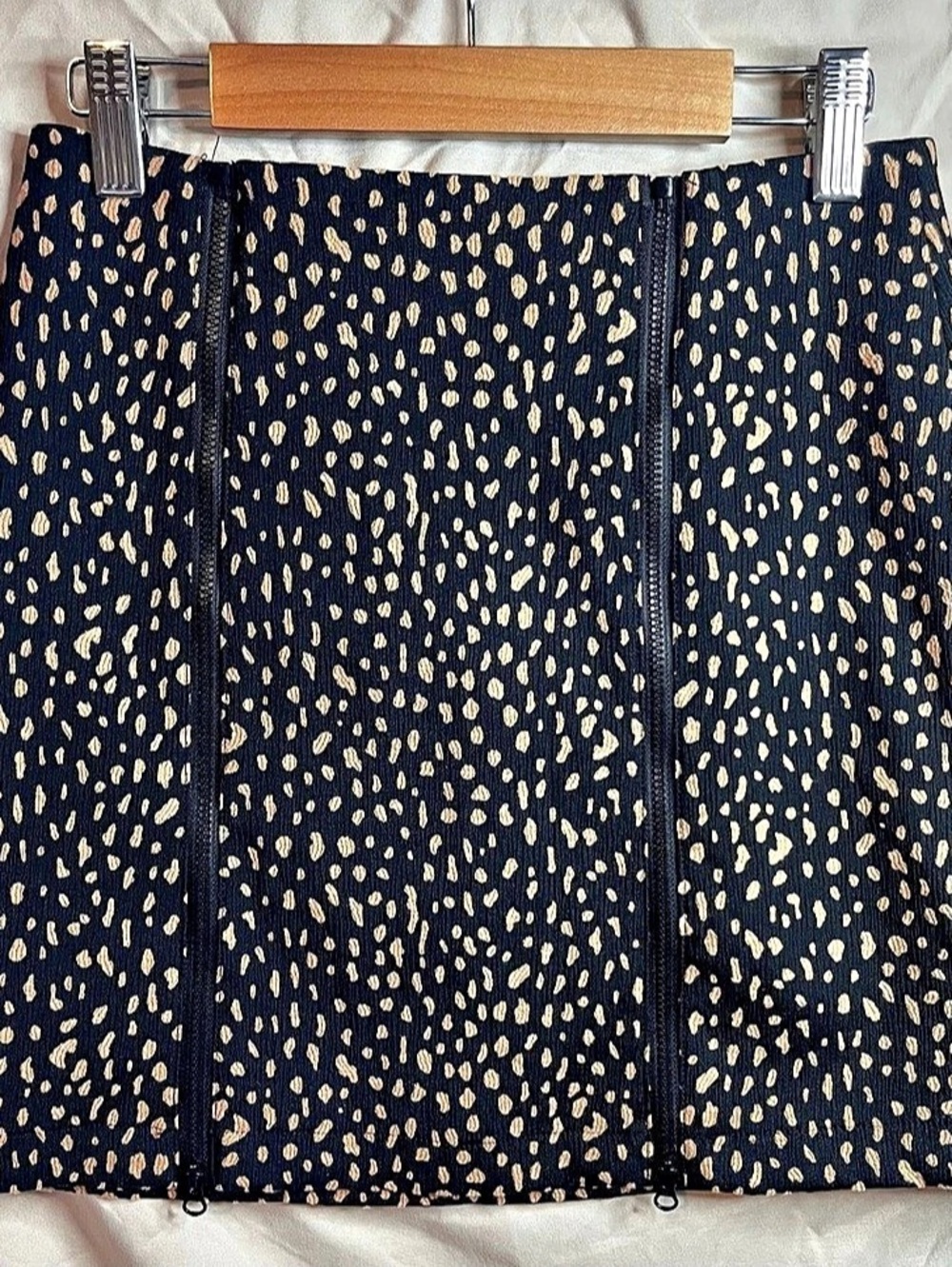 Urban Outfitters Animal Print Mini Skirt in Black & Orange Size XS